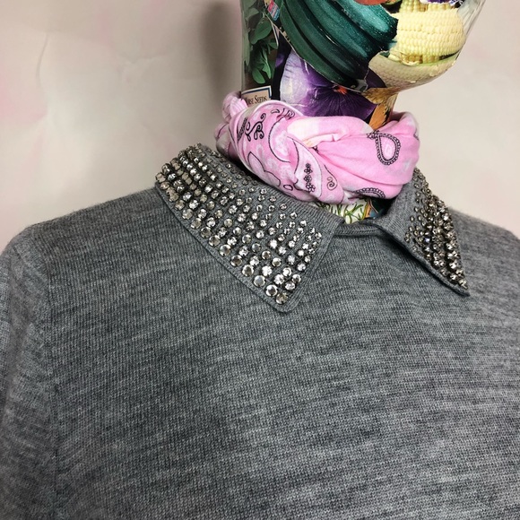 French Connection Sweaters - SALE French Conn Diamond Fantasy Jewel Collar Kni